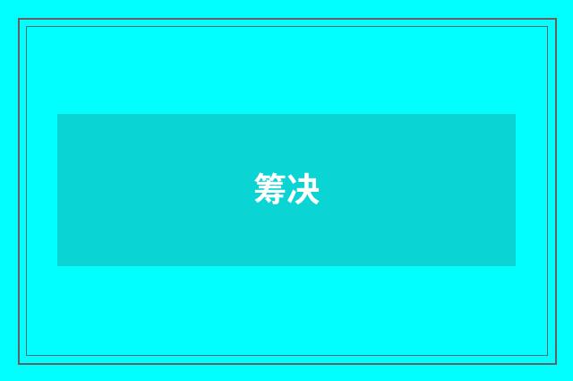 筹决