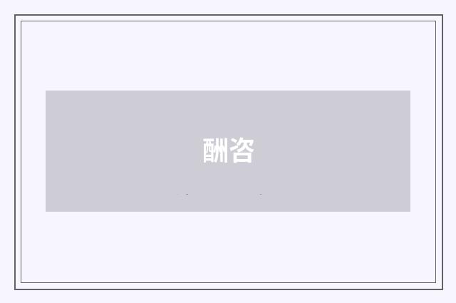 酬咨