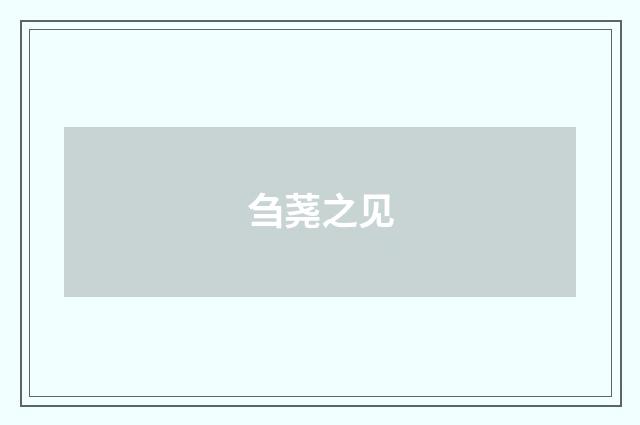 刍荛之见