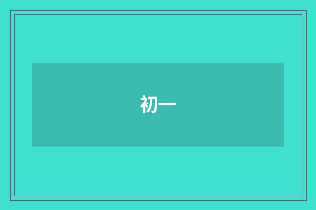 初一