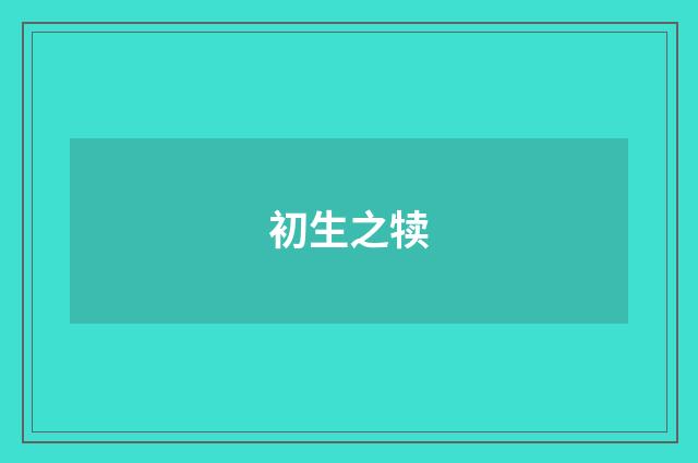 初生之犊