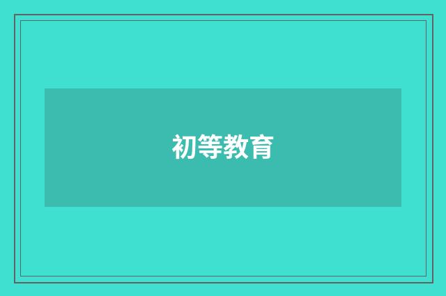 初等教育
