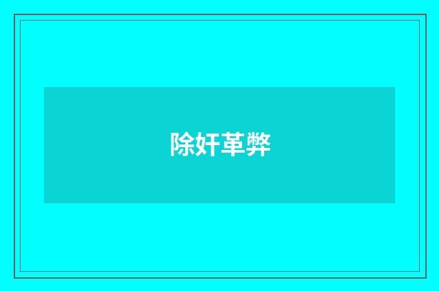 除奸革弊