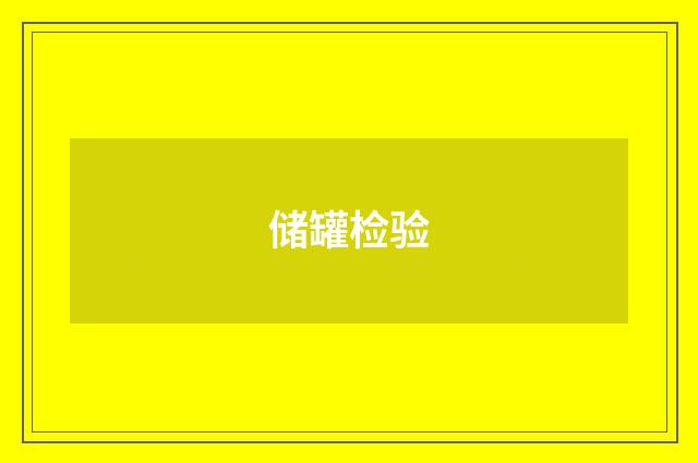 储罐检验