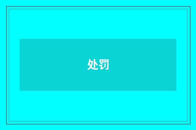 处罚