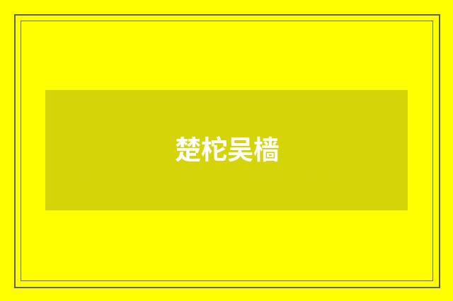 楚柁吴樯
