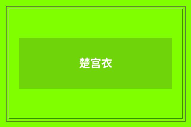 楚宫衣