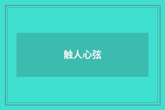 触人心弦