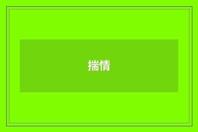 揣情