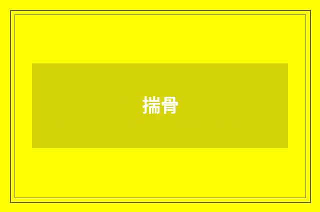 揣骨