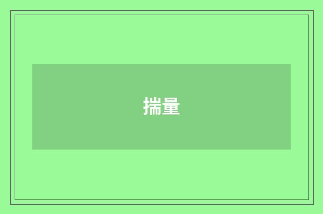 揣量