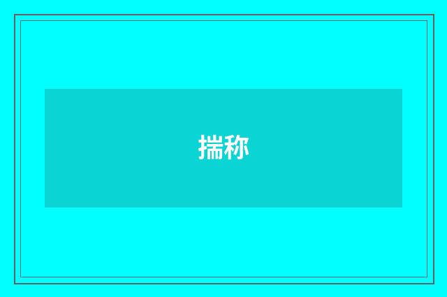 揣称