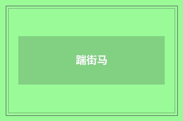 踹街马
