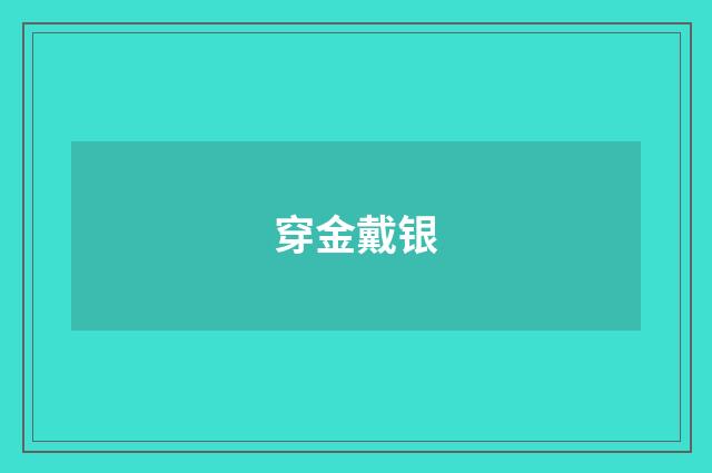 穿金戴银