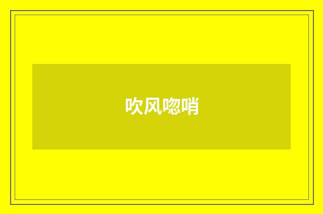吹风唿哨