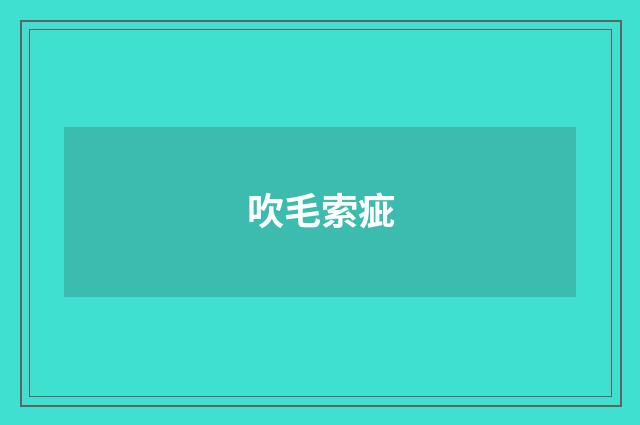 吹毛索疵