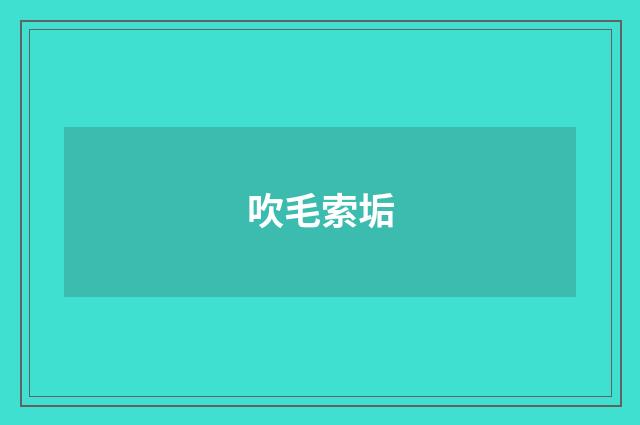 吹毛索垢