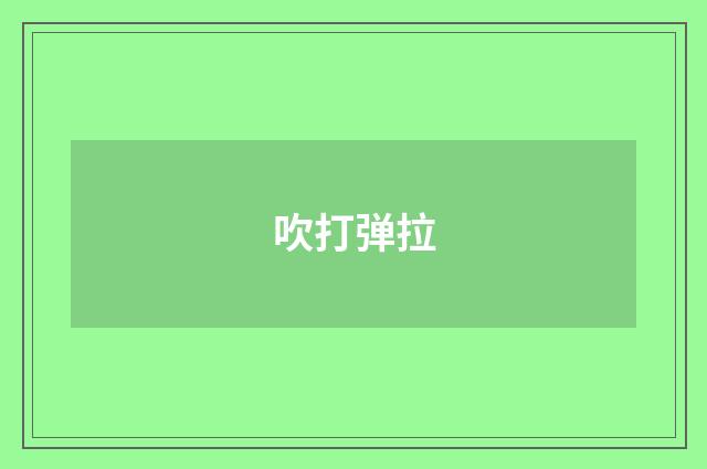 吹打弹拉