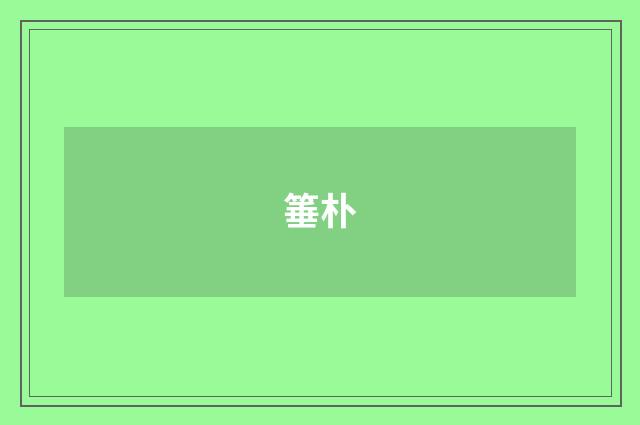 箠朴
