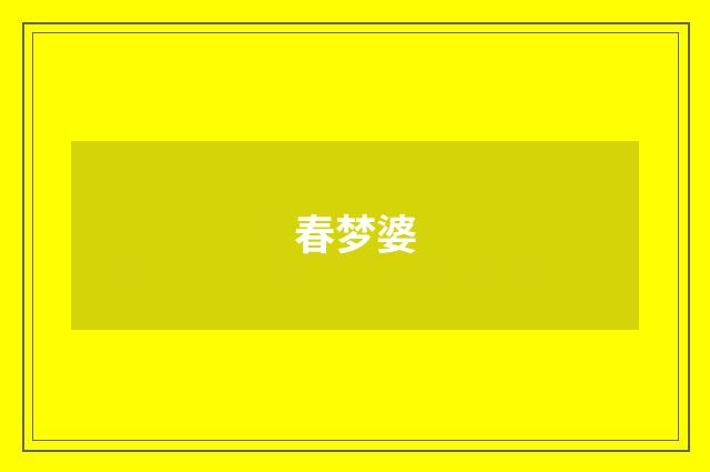 春梦婆