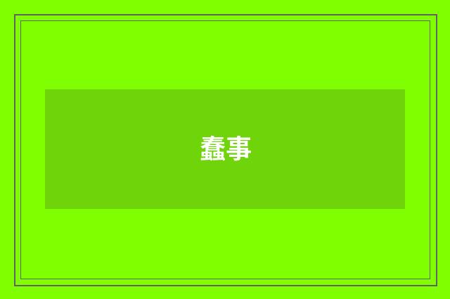 蠢事