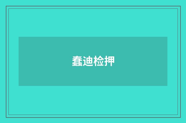 蠢迪检押