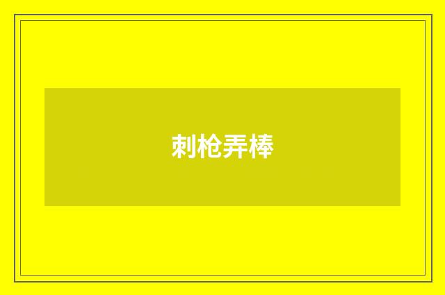 刺枪弄棒