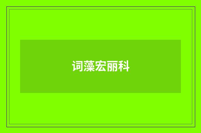 词藻宏丽科