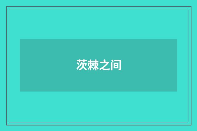 茨棘之间