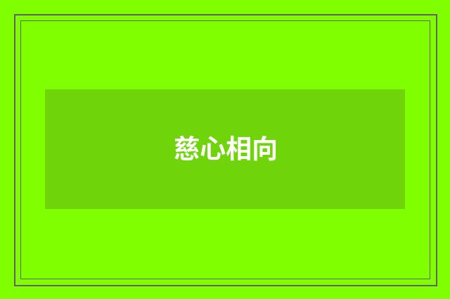 慈心相向