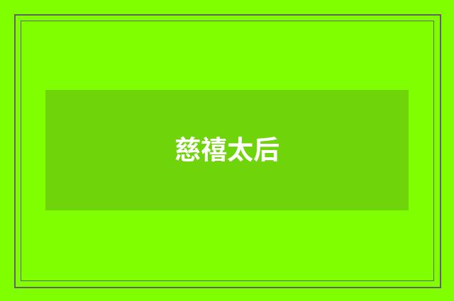 慈禧太后