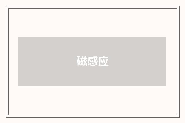 磁感应