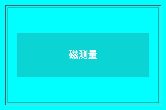 磁测量