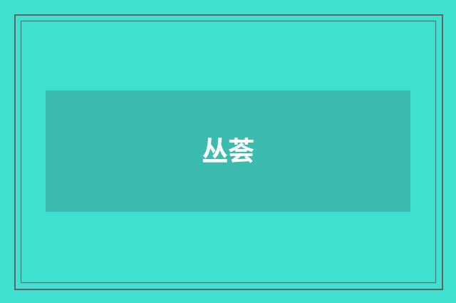 丛荟