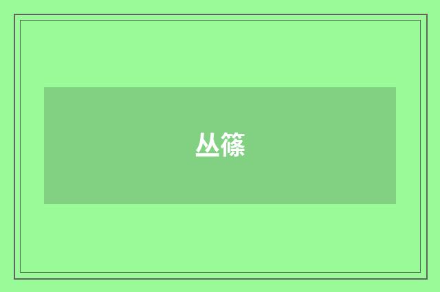 丛篠