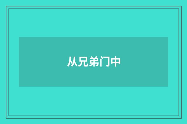 从兄弟门中
