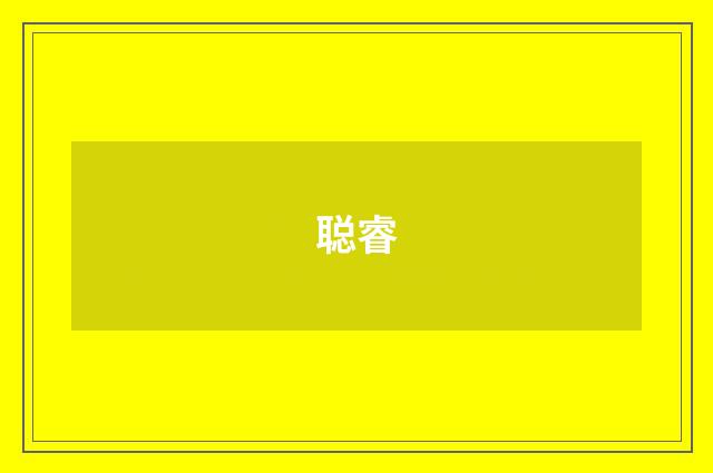 聪睿