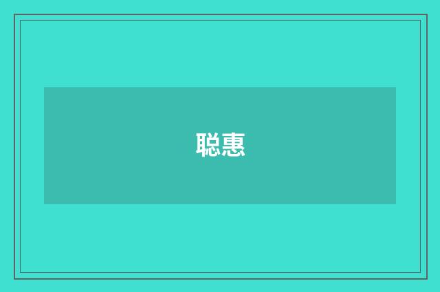 聪惠