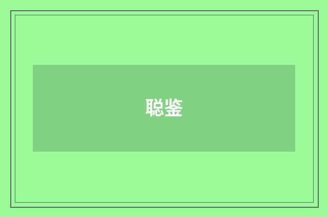 聪鉴