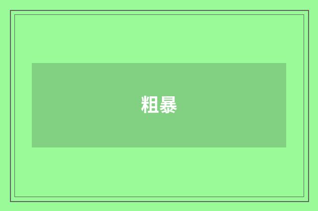 粗暴