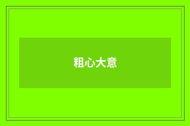 粗心大意