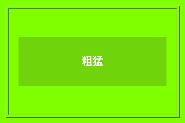 粗猛
