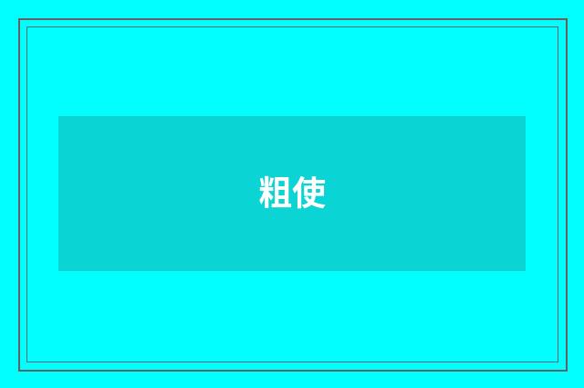粗使