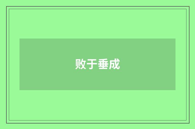 败于垂成