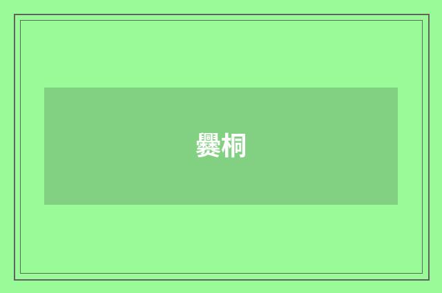 爨桐
