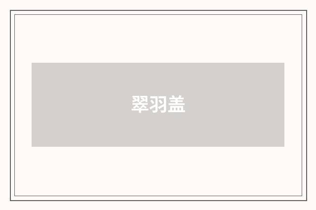 翠羽盖