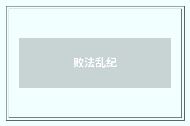 败法乱纪