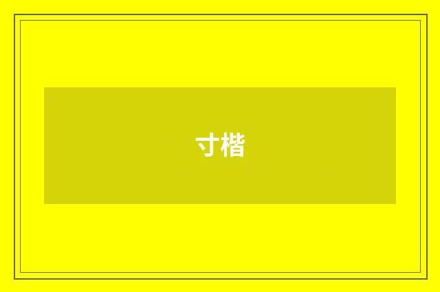 寸楷