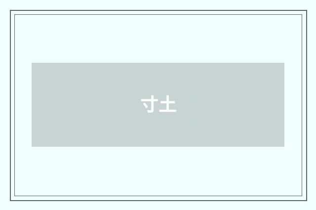 寸土
