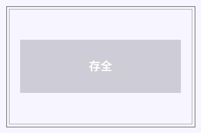 存全